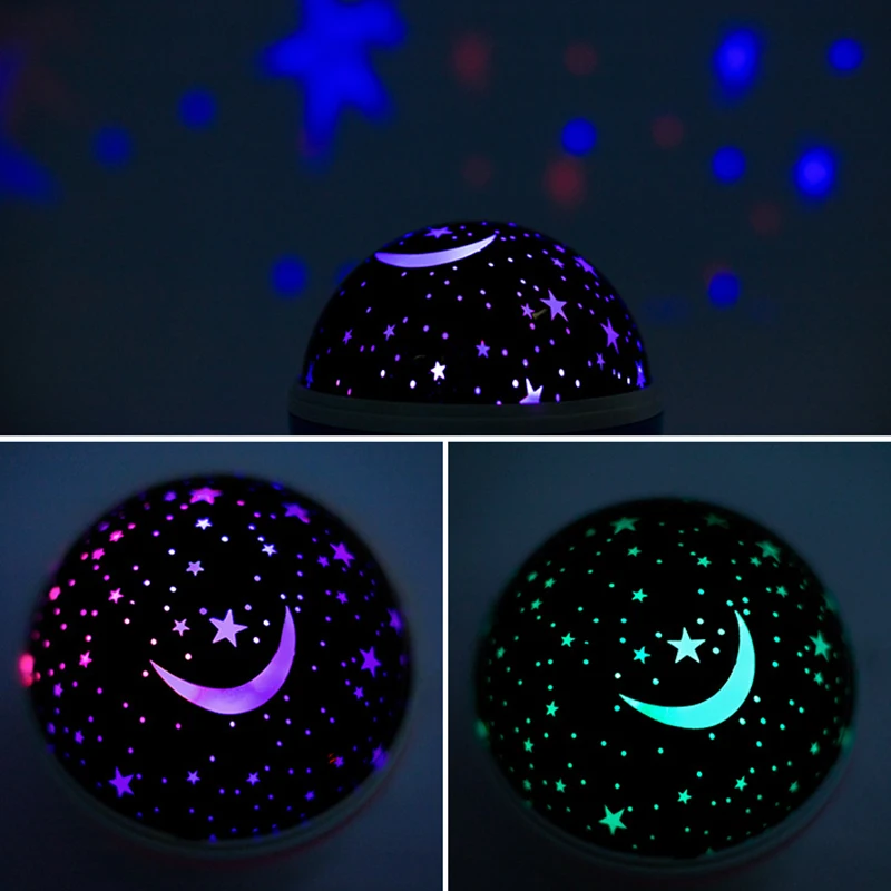 Детский ночник звезда 360 градусов вращающийся звезда цвет проектора настольная лампа USB кабель Дети Детская спальня и вечерние украшения