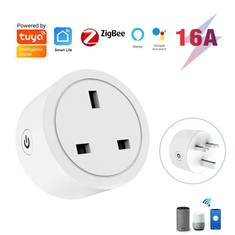 16A UK Smart Zigbee Power Plug Energy Monitor Timer Smart Home House