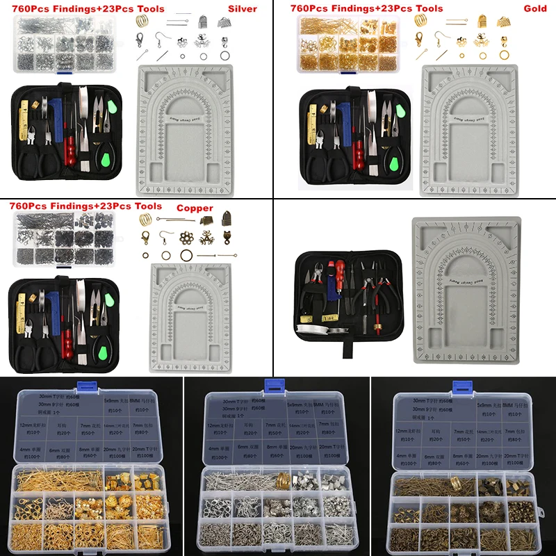 

Diy Jewelry Making Kit Repair Tools Set Jewelry Findings Beading Wire Supplies Necklace Bracelet Earring Hook Material