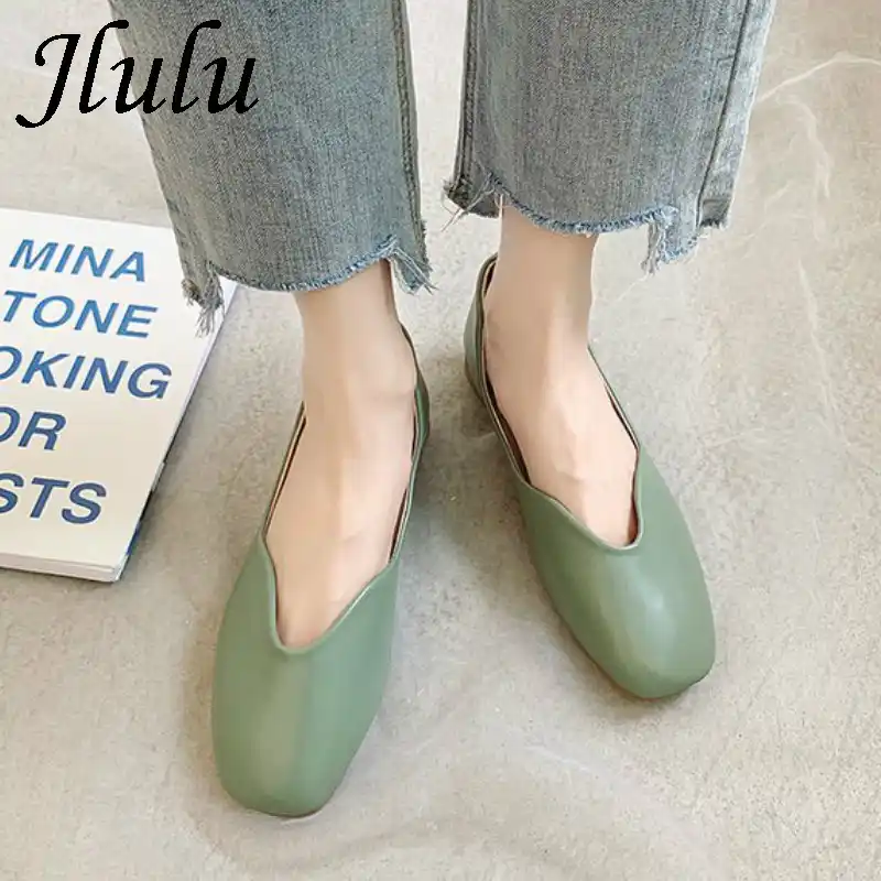 Jlulu Leather Slip On Mules Shoes For Women Comfortable Ballet Flats Ballerina Shoes Ladies Flat Shoes Zapatos De Mujer Js36 Women S Flats Aliexpress aliexpress