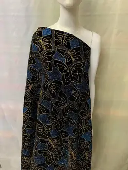 

Hot selling African French Tulle Lace Fabric Embroidery African Velvet Lace Fabric With Sequin For Nigeria Wedding Party Dresses