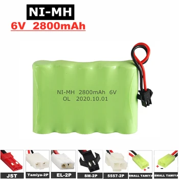 

NI-MH AA 6v 2800mAh Battery For RC Toys Cars Boats Robots Tanks Gun 2400mAh 6v Rechargeable Battery Pack SM/JST/EL-2P Plug