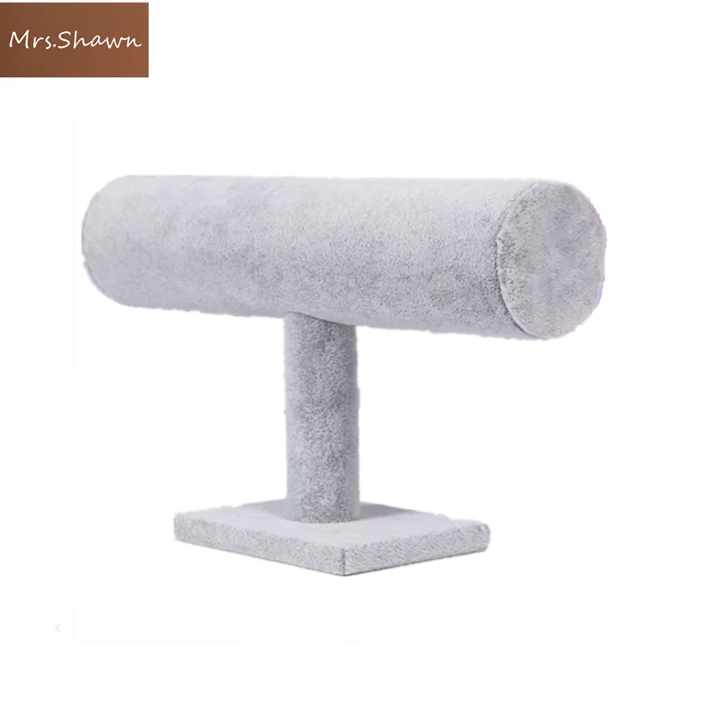 

Mrs.Shawn New Velvet Bracelet Chain Watch T-Bar Rack Jewelry Hard Display Stand Holder Jewelry Organizer Hard Display Stan