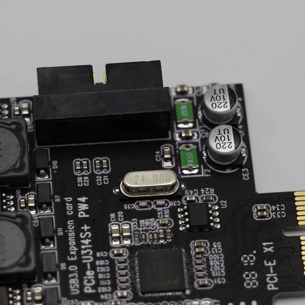 1 ПК компьютер офисный Компоненты Ssu натуральная Usb3.0 карты расширения с передним 19/20Pin Pci-E на Usb3.0 карты расширения для рабочего стола