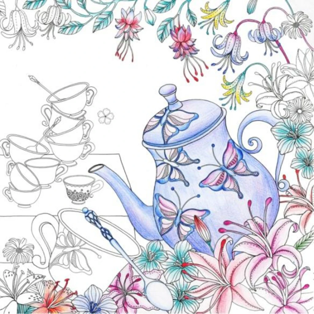 An Coloring Book  Kids Adult Stress Relief Activity Drawing Books Colour Therapy