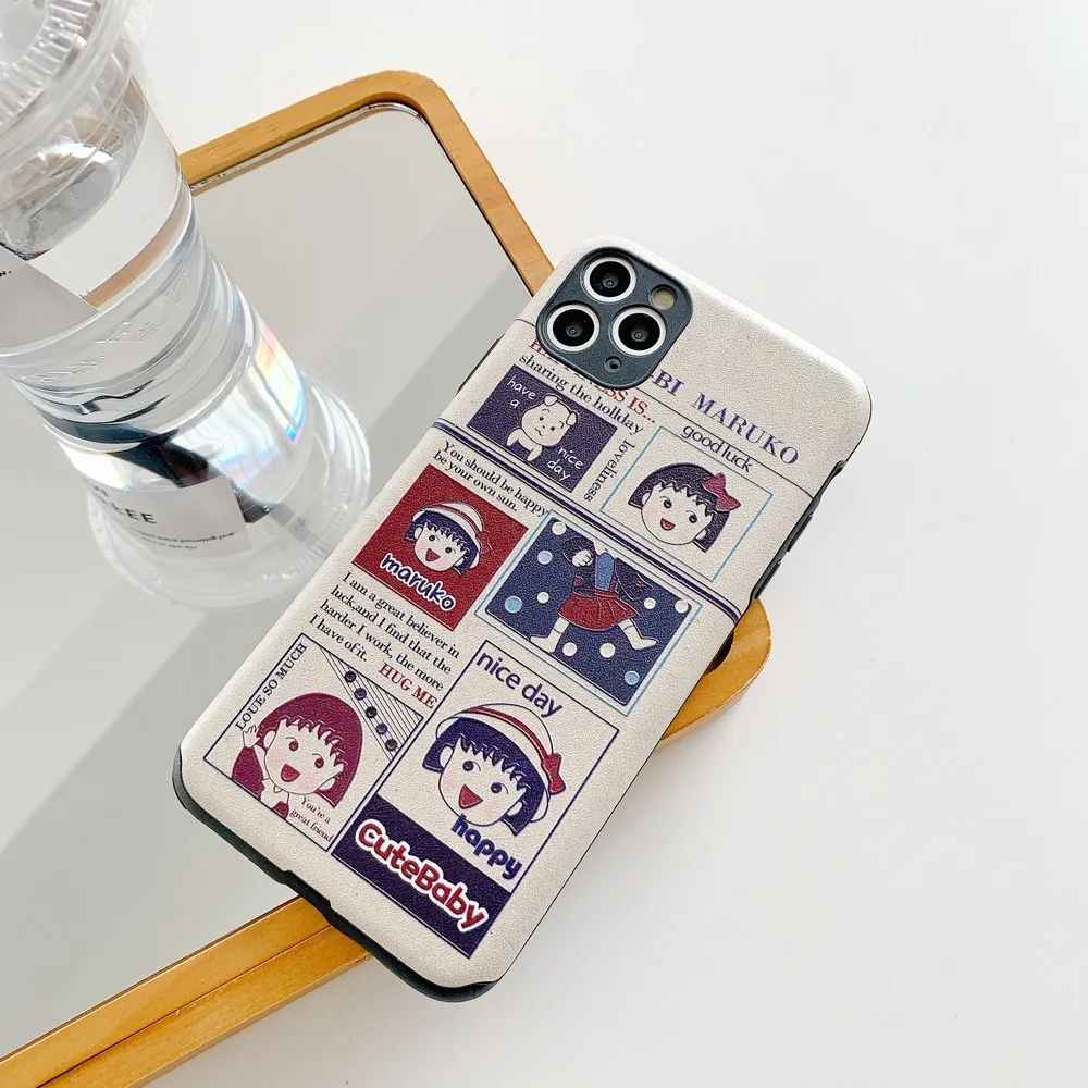 

Cartoon silk pattern small ball pattern ultra-thin case For iPhone 11 Pro Max XR XS Max XS 7 8 plus 6 6s 6splus for women girl