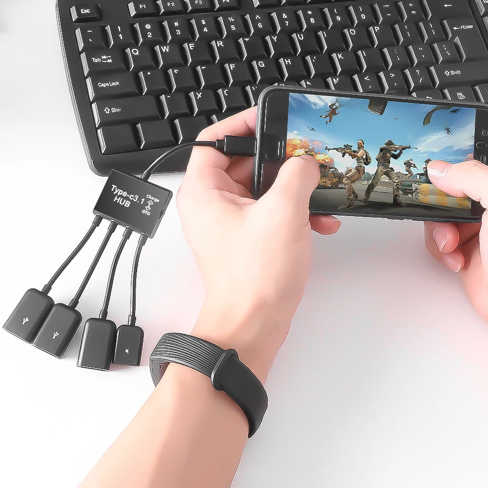Kebidu USB3.1 C Hub Type к USB 2 0 3 порта Micro Power зарядный концентратор кабель соединительный