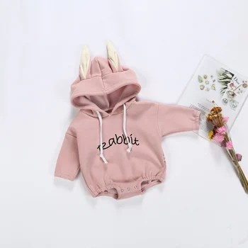 

New Born Baby Clothes Baby Costumes Girl Boy Rabbit Letter Sweatshirt Top Spring Autumn Pullover Bodysuit baby clothes ropa bebe