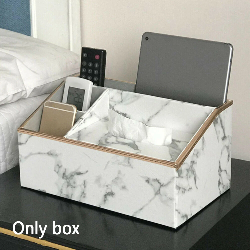 

Cosmetics Faux Leather Marble Pattern Restaurants Paper Organizers Simple Napkins Bathroom Home Decor Tissue Box Desktop Hotel