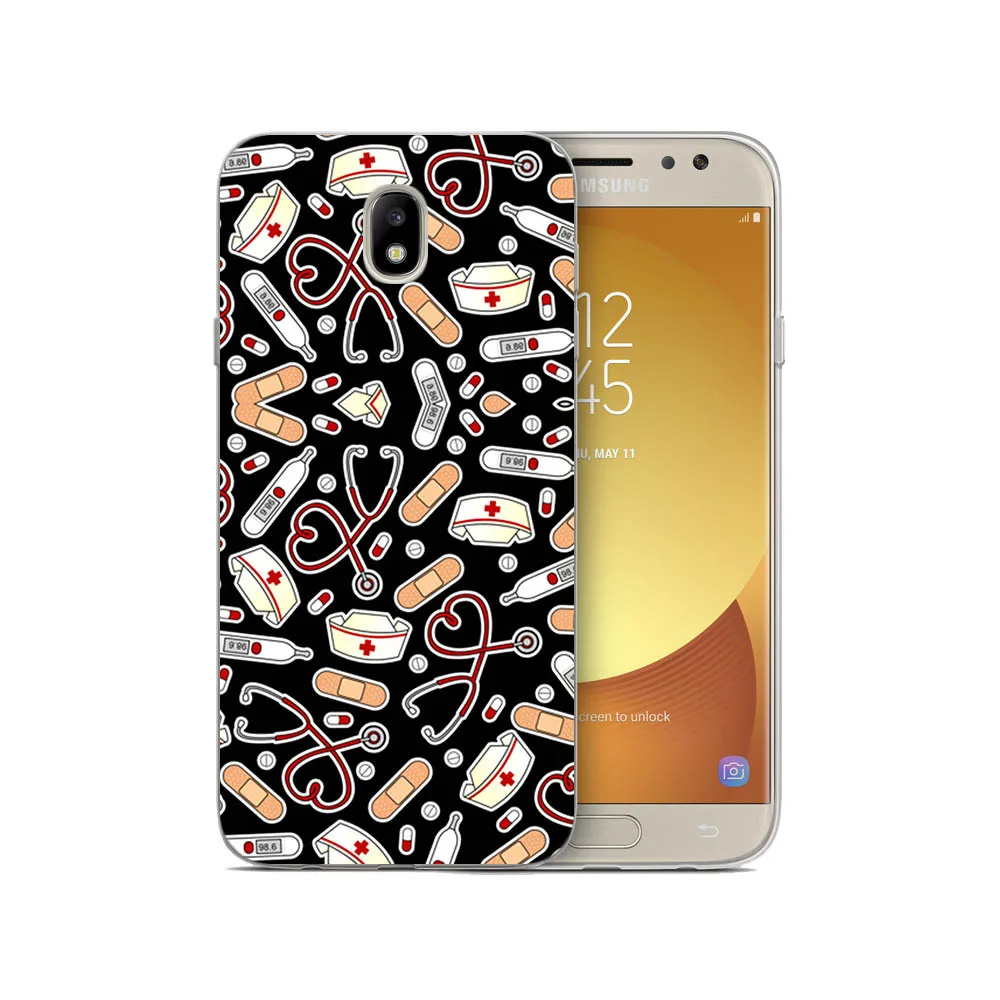Медсестра здоровье и принтом «сердце», чехол для телефона для Samsung Galaxy J2 Pro J3 J4 J5 J6 J7 J8 ЕС плюс чехол Etui - Цвет: C29