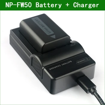 

LANFULANG NP-FW50 NP FW50 Camera Digital Battery + Charger For Sony A6300 A6500 A5000 A5100 A7SII NEX 6 5R 5T 5N 3N C3 C5 F3