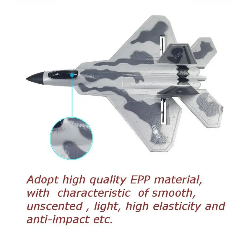 RCtown FX-822 F22 280 мм размах крыльев EPP RC самолет планер 2,4 ГГц RTF с батарейным пультом дистанционного управления