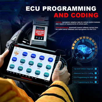 Autel MaxiCOM MK908P MS908P Automotive Car Diagnostic Tool OBD2 Scanner ECU Coding programming J2534 Programmer PK Maxisys Elite 4