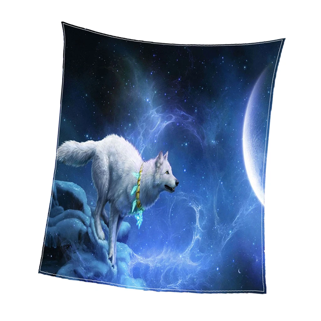 Snow Wolf 150x200cm Цифровой принт ультра мягкий фланелевый флисовый диван диване пледы одеяло Бегун ковер 10 моделей - Цвет: Snow Wolf 150x200cm