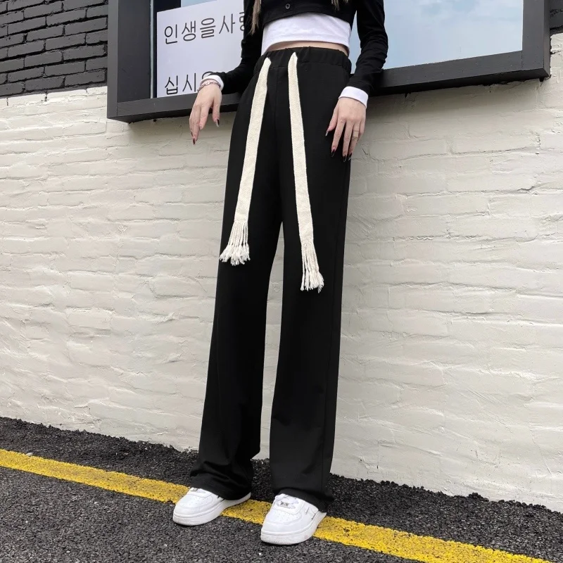 Модель для фотосъемки драпированные брюки женские прямые повседневные длинные