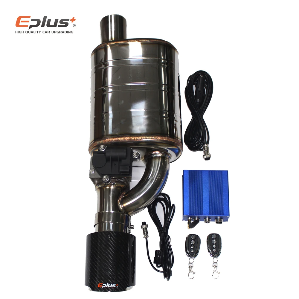 EPLUS Auto Auspuff System Elektrische Ventil Control Auspuffrohr Kit  Einstellbare Ventil Winkel Schalldämpfer Edelstahl Universal 51 63 70 76 -  AliExpress