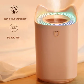 

PLZDF 3000ml Humidifier Aroma Diffuser Double Mist Aromatherapy Air Humidifier USB Mist Maker Fogger For Car Home Office