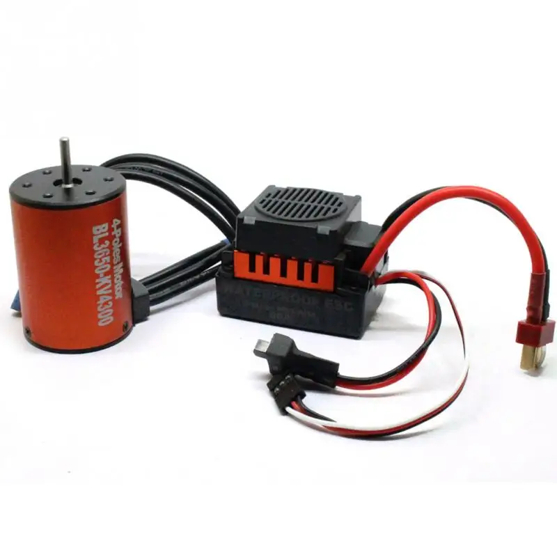 Контроль скорости 60A ESC защита от перегрева двигатель комплект безщеточные аксессуары для RC Грузовик водонепроницаемый 4300KV профессиональный электрический