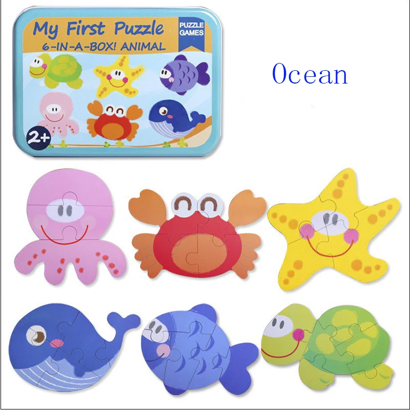 Деревянные детские Мультяшные животные движение Большие Детские игрушки