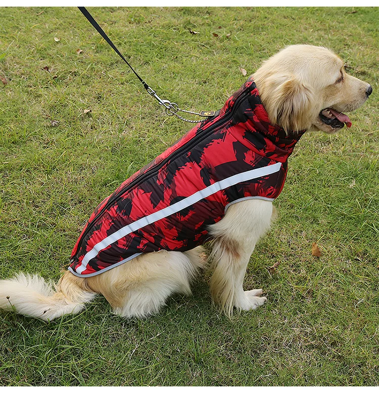 Winter Warm Puppy Clothes Cotton Pet Vest Clothing Pets Coats Jackets For Small Medium Large Dogs Reflective Dog Jacket Coat | Дом и сад