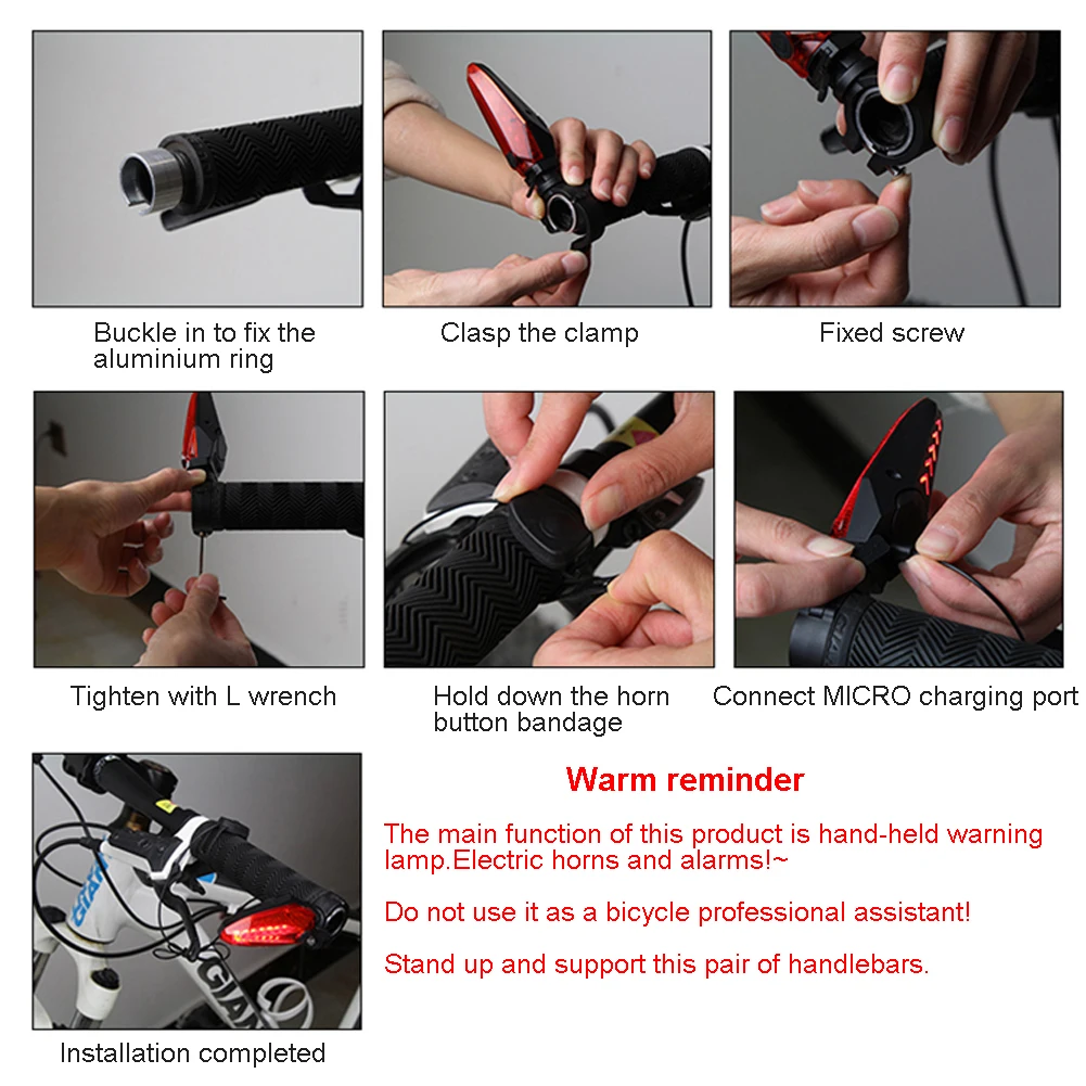 Clearance 1Pair Turn Signal Warning Lamp Highlight LED External Portable Anti Theft ABS USB Charging Bike Light 360 Degree Rotatable 12 Clearance 1Pair Turn Signal Warning Lamp Highlight LED External Portable Anti Theft ABS USB Charging Bike Light 360 Degree Rotatable 12