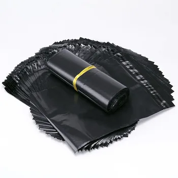 

50pcs Ultra Light Small Black Courier Bags Waterproof Self Adhesive Seal Mail Bag Packaging Shipping Bags Plastic Pouch