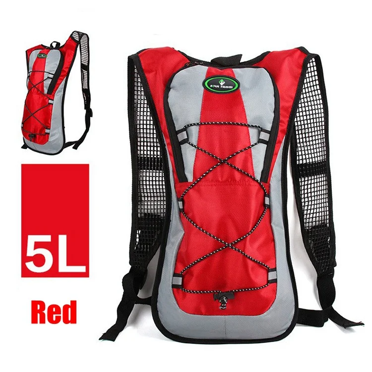 HOTSPEED 5L велосипедная Сумка водонепроницаемая уличная MTB Дорожная велосипедная сумка Гидратация велосипедная походная сумка для мотокросса рюкзаки с 2L сумка для воды - Цвет: Red