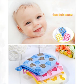 

Cotton Baby Bath Shower Sponge Cartoon Mittens Kids Bath Brushes Scrubber Mitt Gloves Foam Rub Wash Cloth Towel Baby Care
