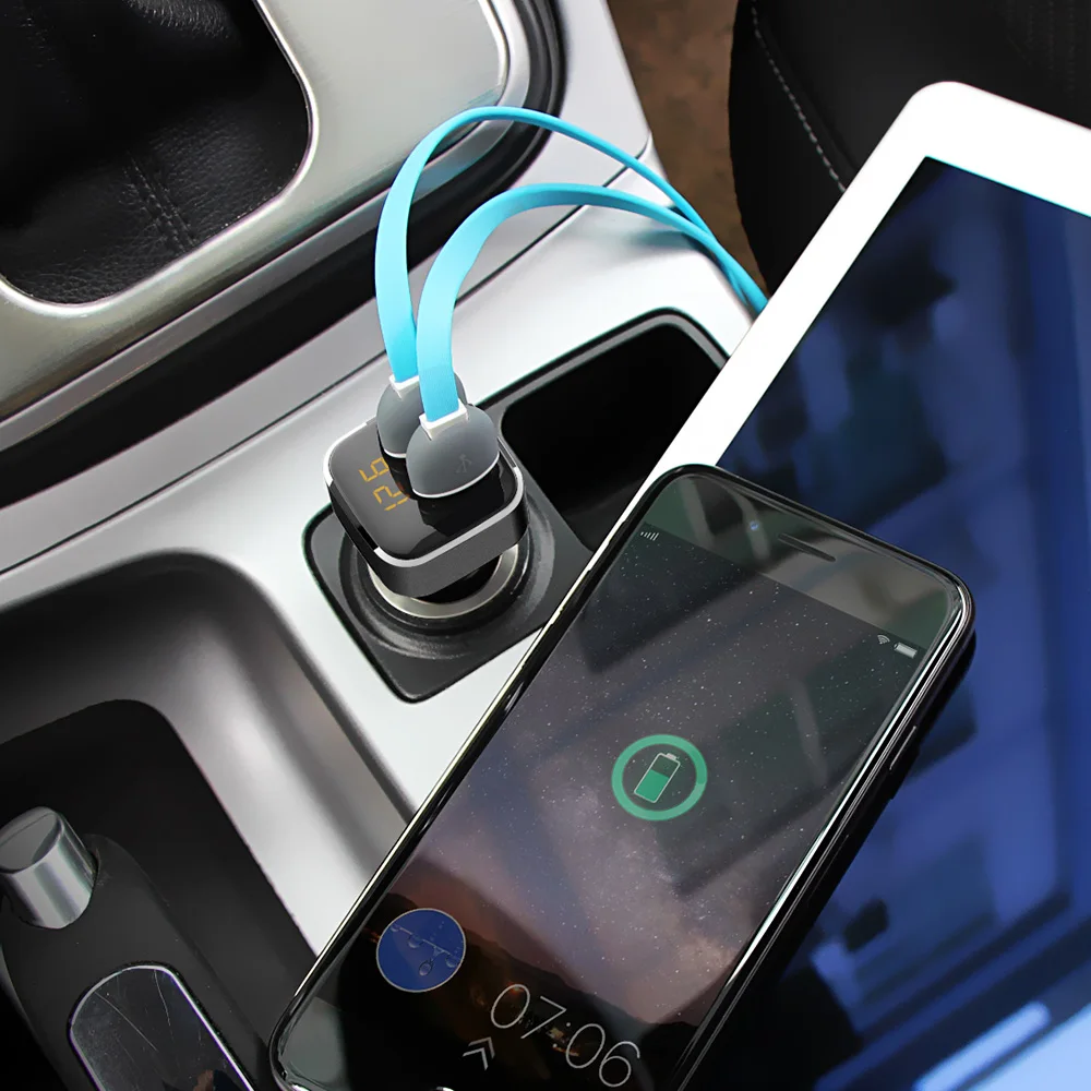 Автомобильное зарядное устройство YIBEIKA18W двойное USB быстрое зарядное устройство QC 3,0 для iPhone usb type C PD быстрое зарядное устройство для мобильного телефона быстрое зарядное устройство для автомобиля