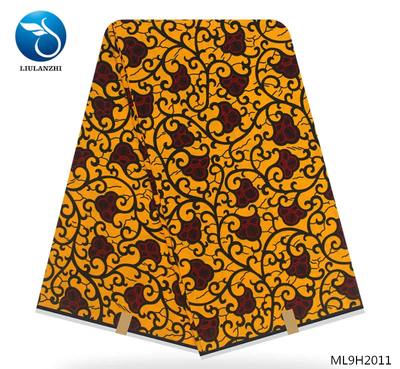 LIULANZHI хлопок принты высокое качество нигерийский Tissu воск платье Анкара швейная Ткань 6 ярдов Анкара печать ML9H2010-2116