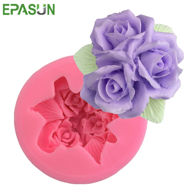 3D силиконовые формы сделай сам форма для цветов помадки мыла изготовления