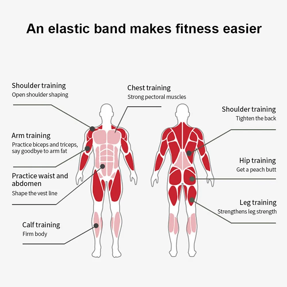 Resistance Bands Exercise Elastic Natural Latex Workout Unisex  Strength Rubber Band For Fitness Equipment Training Expander