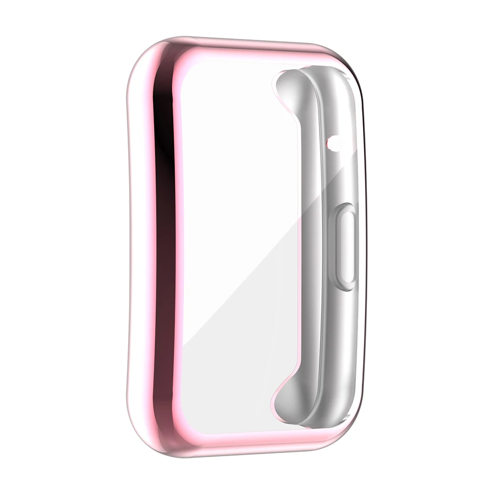 TPU Soft Full Screen Glass Protector Case Shell Edge Frame For Huawei Watch Fit Strap Band Protective Bumper Cover Accessories 
