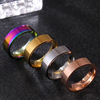 

Colourful Stainless Steel Rings For Women Couple Lover's Wedding Rings Mens Female Vintage Fashion Silvery Jewelry Ring Men Ring