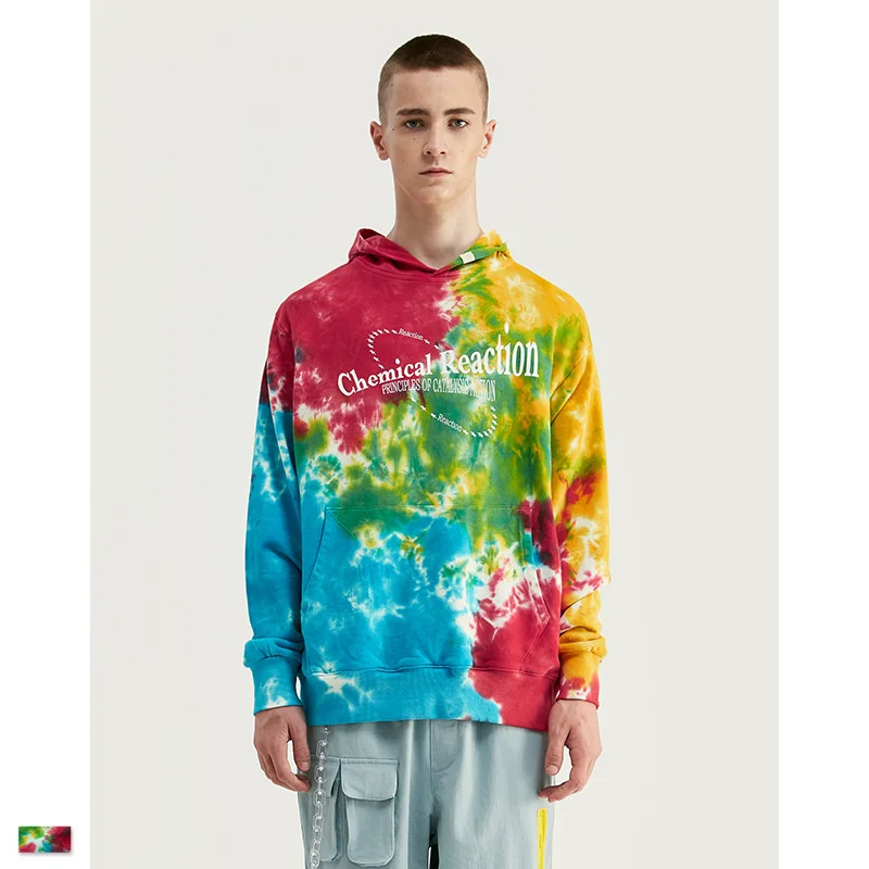 

Cooo Coll Men Women Hoodies Tie Dyeing Hip Hop Loose Justin Bieber Printing High Street Skateboard Sweatshirt Casual Tops Hoody