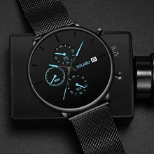 Мужские деловые часы, кварцевые роскошные простые маленькие указатели, скраб циферблат, мужские трендовые часы для отдыха, календарь, подарок, наручные часы, Montre Homme