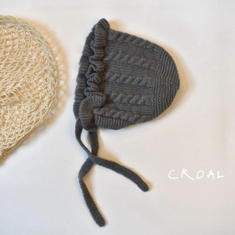 CROAL CHERIE Baby Hat Cotton Warm Newborn Accessories Baby Girl Princess Hat Autumn Winter Hat For Kids Infant Toddler Cap     (23)