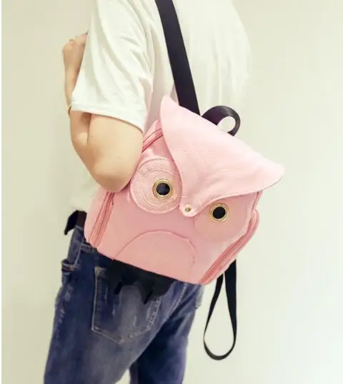 1pcs/lot Cute Owl Fashion Backpacks Cartoon owl Women Backpack Softback School Bags Teenage Backpacks 4colors