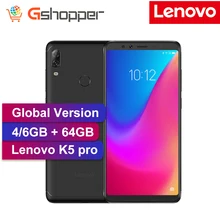 Глобальная версия lenovo K5 Pro 4 Гб+ 64 Гб 4050 мАч четыре камеры 5,99 дюймов мобильный телефон 18:9 восьмиядерный смартфон Snapdragon636 4G LTE