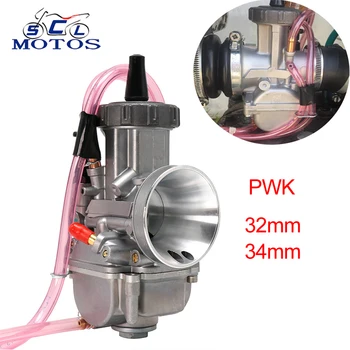 

Sclmotos- 32mm 34mm 2T 4T Motorcycle PWK Carburetor Carburador for Keihi Mikuni Koso for Suzuki for Yamaha for Honda Power Jet