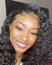 Rebecca Deep Wave-peluca Frontal de encaje 360, pelucas de cabello humano brasileño prearrancado, rizado profundo, 30 pulgadas