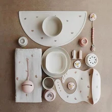 Mantel Individual de silicona para bebé, almohadilla aislante de calor para alimentación de niños, impermeable, babero de alimentación para niños