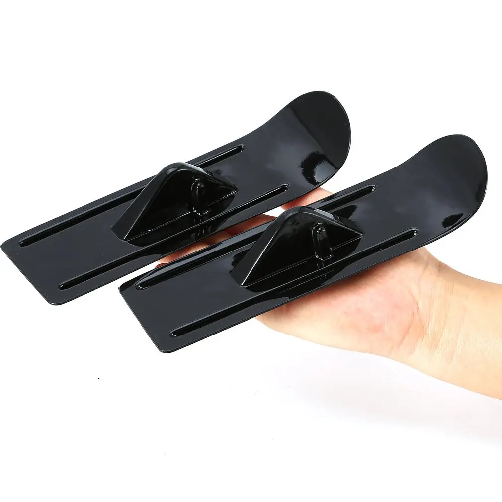 2PCS Black Plastic RC Snow Ski Kit High Strength RC Snow Replace Skateboard for RC Aircraft and RC Plane