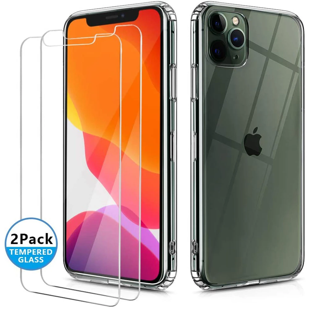 360 Clear Case For Apple Iphone 11 Pro Max Xs X Xr 7 8 Plus 6 6s Se Se2 Hard Cover With Tempered Glass Protection Accessory Phone Case Covers Aliexpress