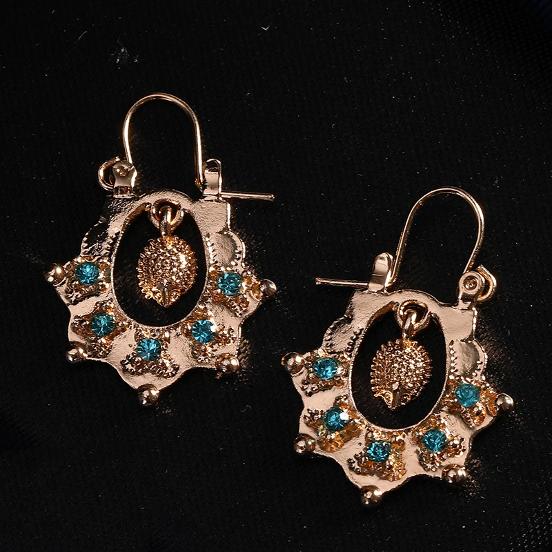 Dangle Earrings Drop Earrings Animal Earrings Golden Drop Earrings For Women Hedgehog Shape Banquet Jewelry French Hook Dangle Earring Drop Gifts