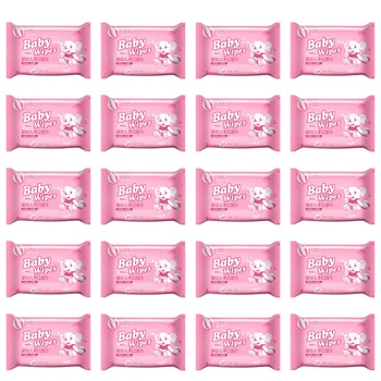 

20 Packs of 200 Sheets Baby Wipes Portable Baby Hand Mouth Wet Wipes Non-Woven Fabrics Wet Tissue Soft Baby Special Cleaning Wip