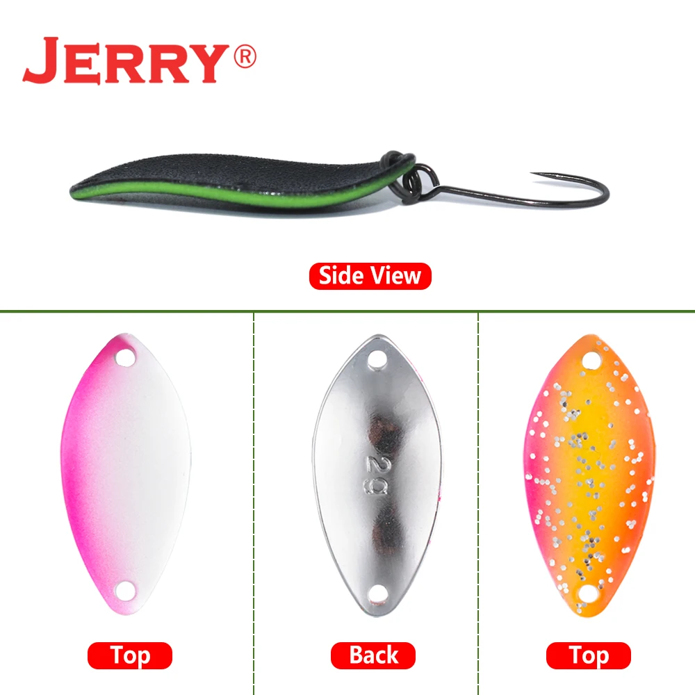 Jerry Taurus Spinning Area Trout Metal Spoons Fishing Lures Brass Wide  Wobbler Spinner Bait Flower Pesca Freshwater Hard bait