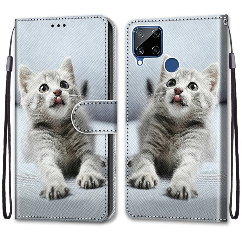 Realme C15,C12,C25,7i全球,Narzo 20,30A #A23翘舌小灰喵 -1.jpg_.webp