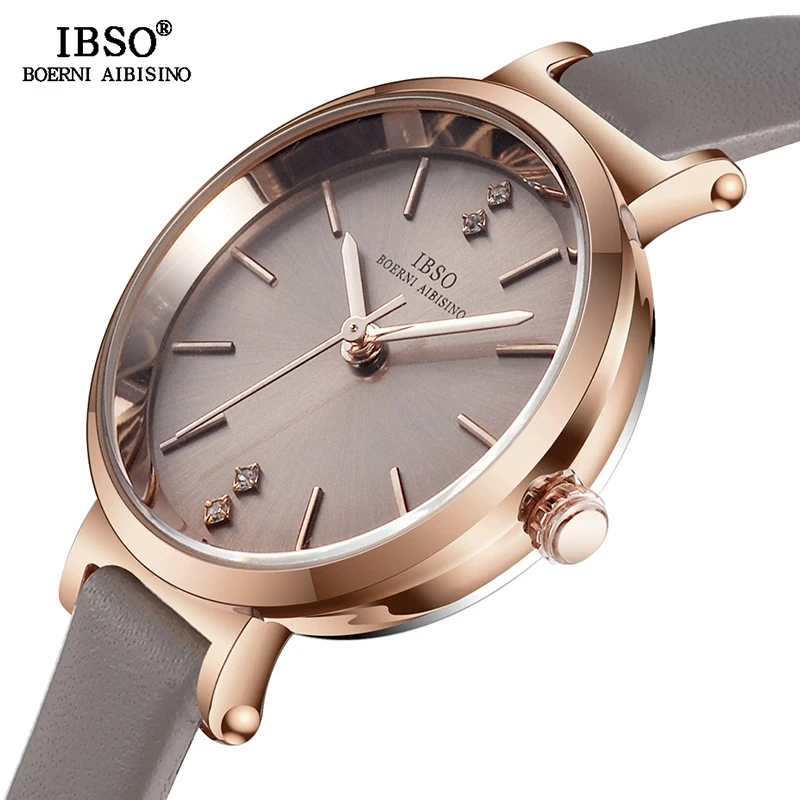 Women Watches Female Clock Feminino Ultra-Thin-Wrist IBSO Fashion Ladies Luxury Relogio