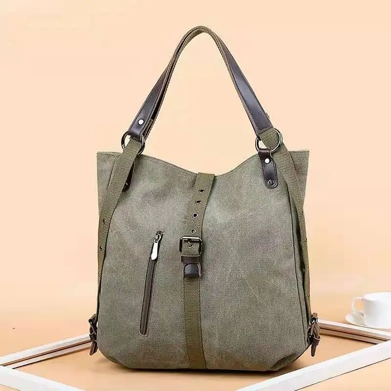 Outdoor Leisure Crossbody Bags for Women, Canvas Bag, Shoulder Bag, Monochromatic Shopping Bag, High Quality